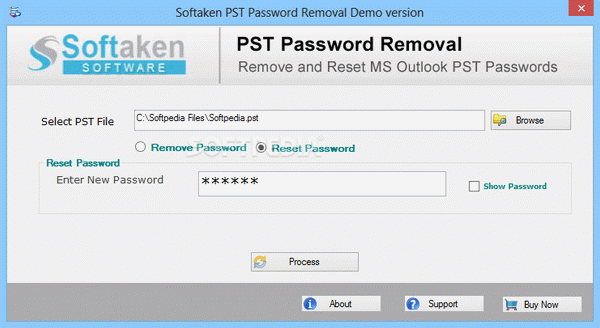 Softaken PST Password Removal