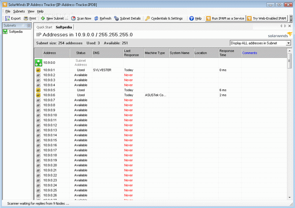 SolarWinds IP Address Tracker