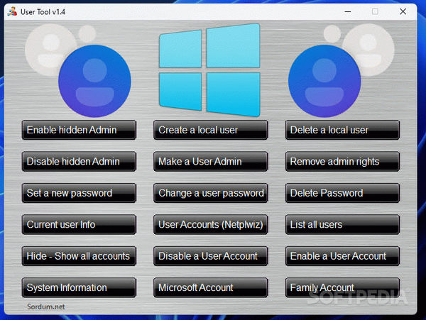 Sordum User Tool
