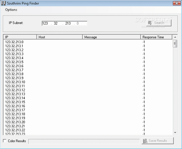 Southrim Ping Finder