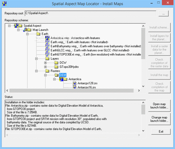 Spatial Aspect Map Locator