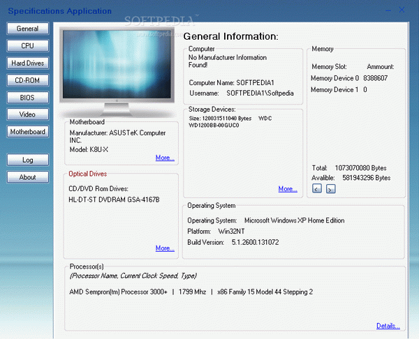 Specifications Application