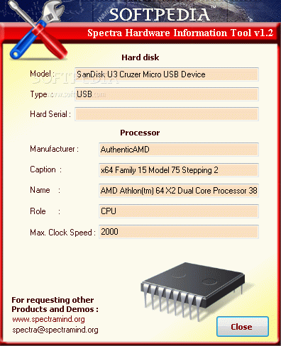 Spectra Hardware Information Tool