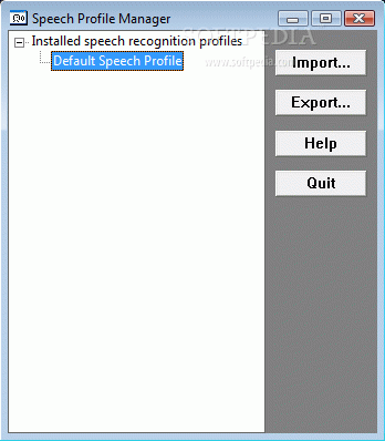 Speech Profile Manager