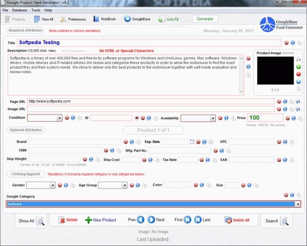 Google Product Feed Generator Lite