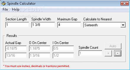 Spindle Calculator