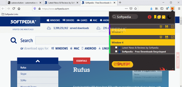 SplitUp! for Firefox