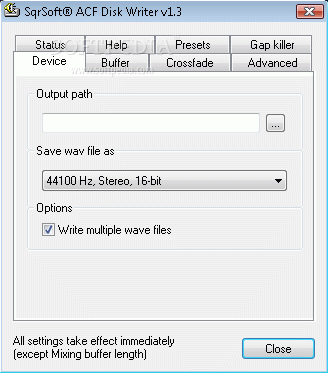 SqrSoft Advanced Crossfading Disk Writer