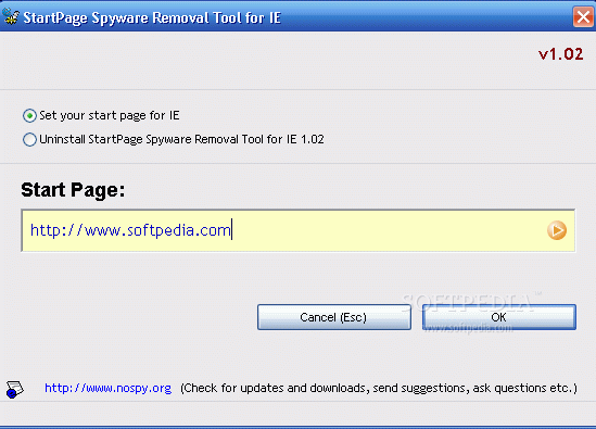 StartPage Spyware Removal Tool for IE