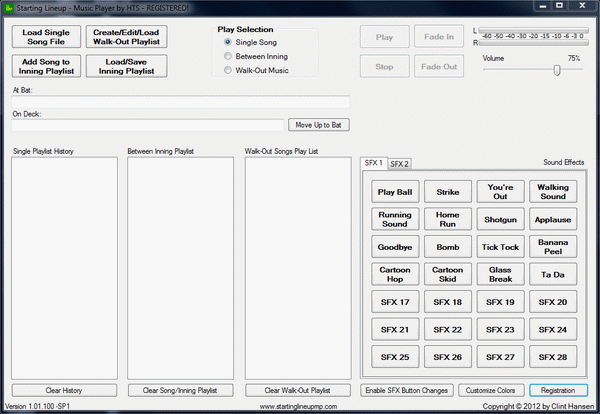 Starting Lineup - Music Player