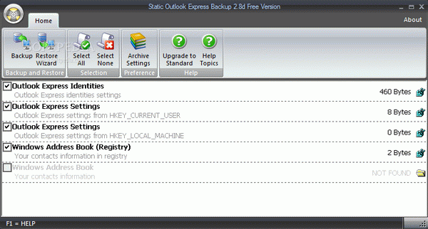 Static Outlook Express Backup Free