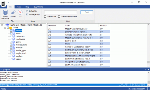 Stellar Converter for Database