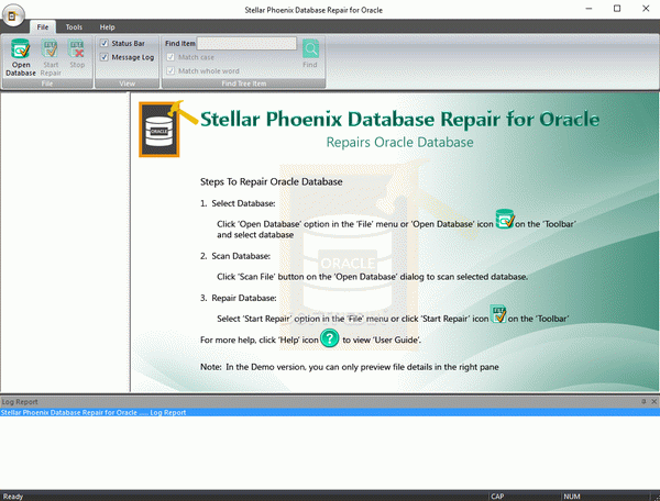 Stellar Phoenix Database Repair for Oracle