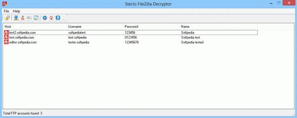 SterJo FileZilla Decryptor