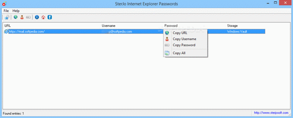 SterJo Internet Explorer Passwords