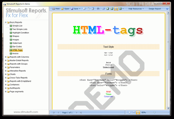 Stimulsoft Reports.Fx for Flex