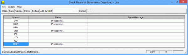 Stock Financial Statements Download - Lite