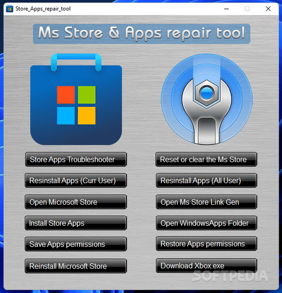 Store Apps repair tool