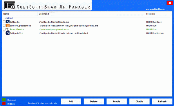 SubiSoft StartUp Manager