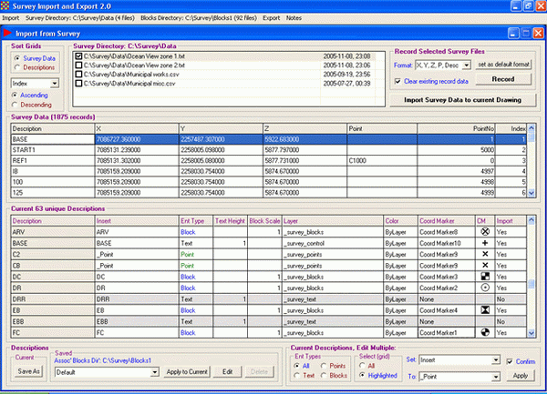 Survey Import & Export 2005