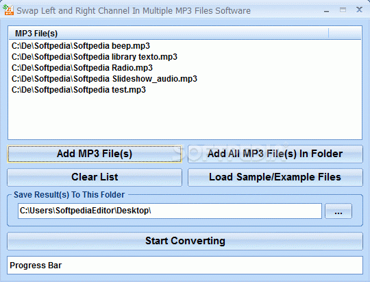 Swap Left and Right Channel In Multiple MP3 Files Software