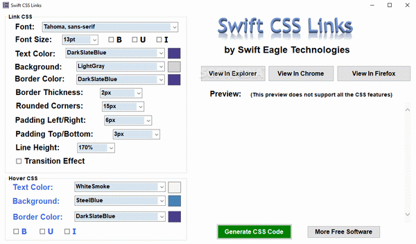 Swift CSS Links