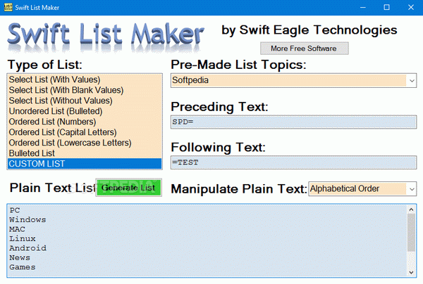 Swift List Maker