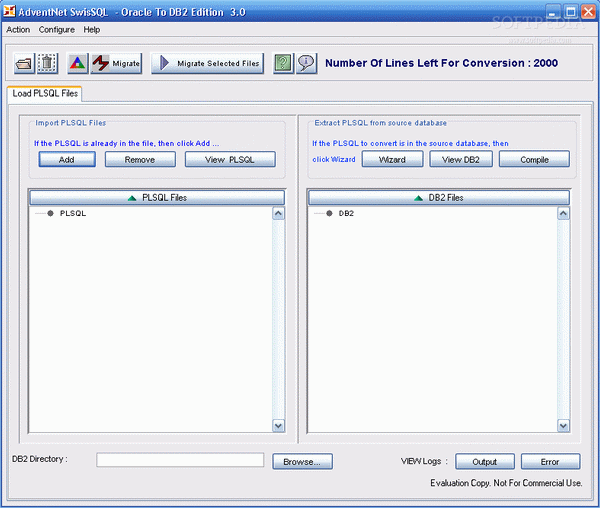 SwisSQL - Oracle to DB2 Migration Tool