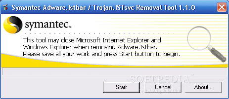 Symantec Adware.Istbar / Trojan.ISTsvc Removal Tool