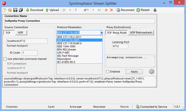 Synchrophasor Stream Splitter