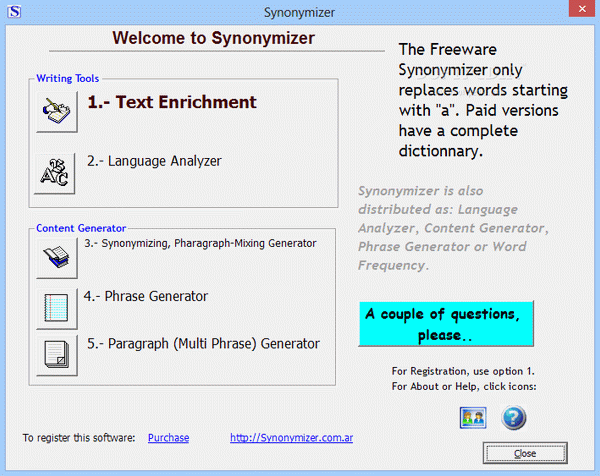 Synonymizer