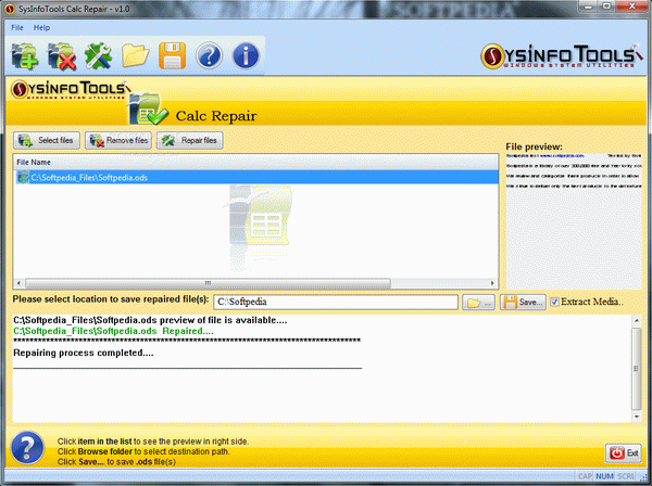 SysInfoTools Calc Repair