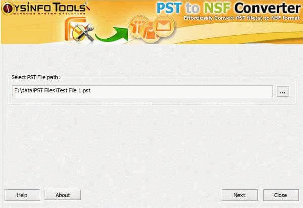 SysInfoTools PST to NSF Converter