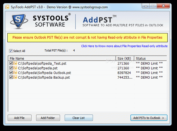 SysTools AddPST [DISCOUNT: 15% OFF!]