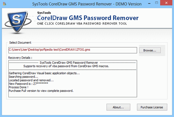 SysTools CorelDraw GMS Password Remover