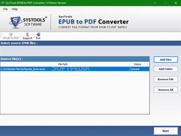 SysTools EPUB to PDF Converter