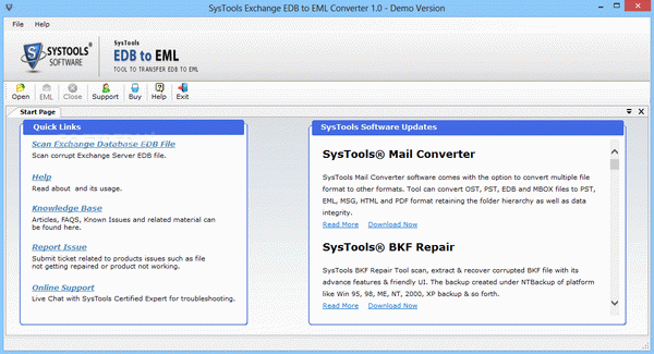 SysTools Exchange EDB to EML Converter