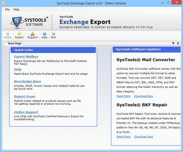 SysTools Exchange Export