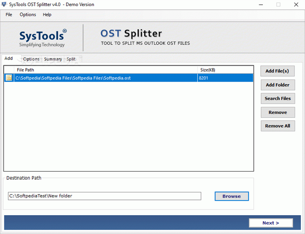 SysTools OST Splitter