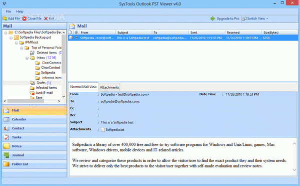 SysTools Outlook PST Viewer
