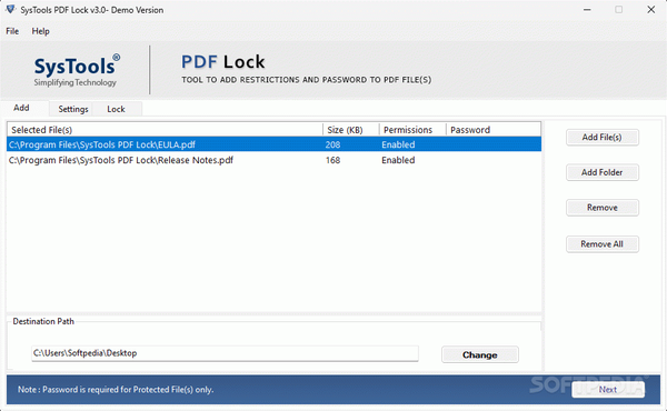 SysTools PDF Lock