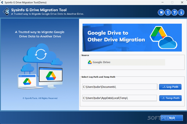 Sysinfo Google Drive Migrator Tool