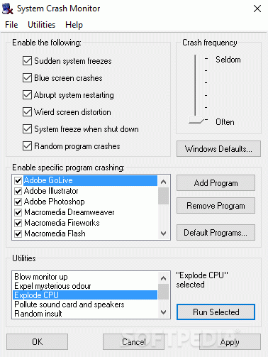 System Crash Monitor