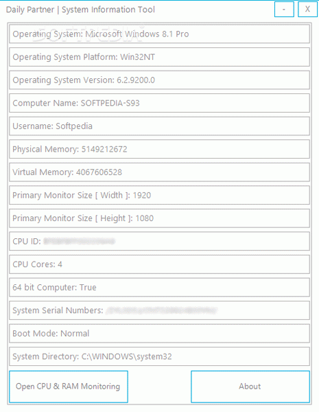 System Information Tool