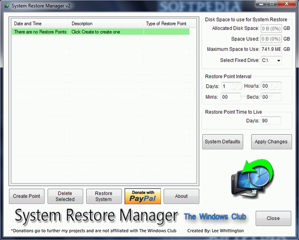 System Restore Manager