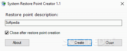 System Restore Point Creator