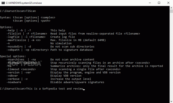 T3 Commandline Scanner