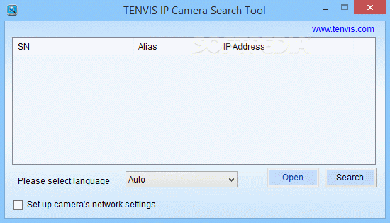 TENVIS IP Camera Search Tool