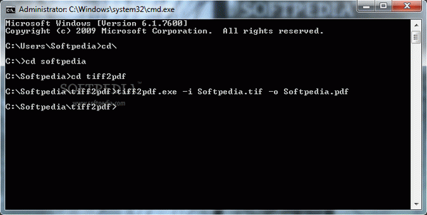 TIFF To PDF Convert Command Line