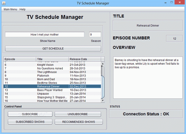 TV Schedule Manager